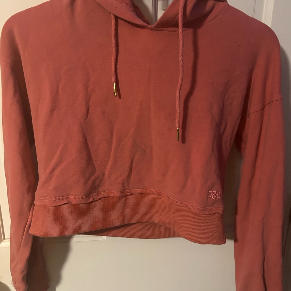 Women's Pink Cropped Hoodie